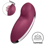 Вибростимулятор-пульсатор Satisfyer Tap & Climax 2 Red, эффект постукивания пальцем photo 1