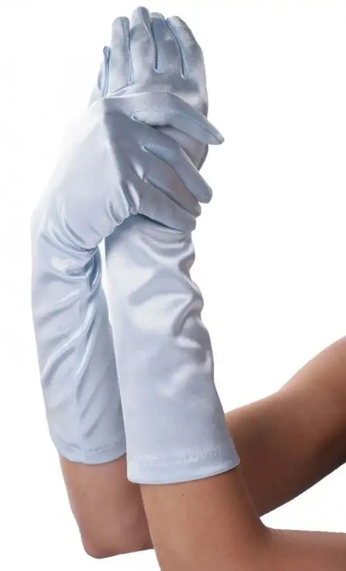 Перчатки ELBOW LENGTH SATIN GLOVE WHITE O-S photo 1