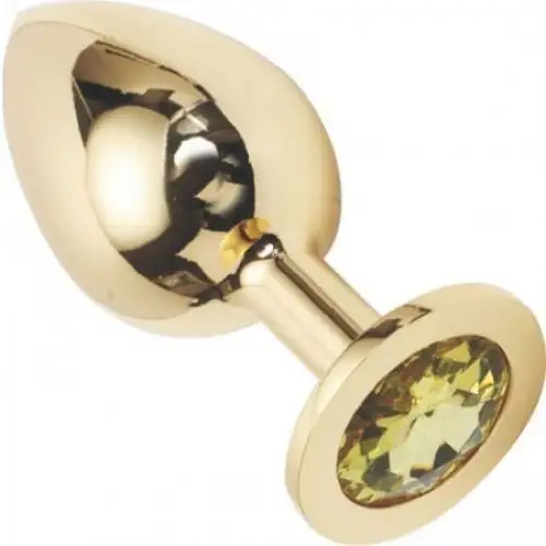Анальная пробка SWAROVSKI GOLD YELLOW L photo 1
