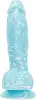 Светящийся в темноте фаллоимитатор ADDICTION - LUKE - 7.5" - BLUE G.I.D. /W PB, 19 см, силикон photo 3