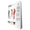 Бодистокинг с имитацией чулок и ажурной вставкой Passion BS072 red photo 6