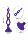 CalExotic Booty Call Silicone Triple Probe - тройная полая анальная пробка, 10,25х3,25 см, пурпурный photo 3