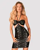 Платье под змеиную кожу Obsessive Vivianty dress M/L, черное photo 1