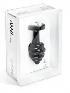 Анальный плаг металлический со стразой Сваровски Diogol Ano black, 3.5 см photo 2