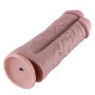 Двойной дилдо для секс-машин Hismith 8.5” Two Cocks One Hole Silicone Dildo photo 5