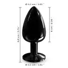 Металлическая анальная пробка с украшением в виде кристалла Dorcel - Diamond Plug BLACK L photo 3