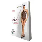 Бодистокинг с декольте Passion BS088 black, имитация корсетной шнуровки photo 8