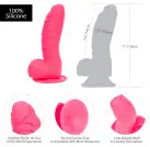 Ребристый фаллоимитатор на присоске ADDICTION — Tom 7″ Dildo With Balls — Pink, вибропуля в подарок photo 5