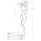 Бодистокинг в крупную сетку Passion BS087 black, открытая спина, халтер, с доступом photo 7