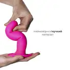 Дилдо с присоской Adrien Lastic Hitsens 4 Pink, отлично для страпона, диаметр 3.7см, длина 17,8см photo 3