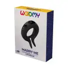Эрекционное виброкольцо Wooomy Marry Me, перезаряжаемое, 10 режимов вибрации, диаметр 4 см photo 4