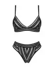 Комплект белья Obsessive Natilya 2-pcs set XS/S, black, бюстгальтер, трусики photo 3