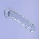 Прозрачный фаллоимитатор ADDICTION Vertical Dong 8″, присоска, диаметр 3,8 см, вибропуля в подарок photo 4