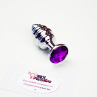 Ребристая анальная пробка, металл – 7смХ2.7см (1 шт.) photo 11