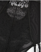 Admas эротическое боди с кружевом и подвязками, L black photo 4